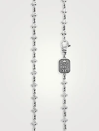 Silver MB Cross Chain Necklace