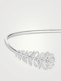 Plume De Paon White Gold Necklace With Diamonds