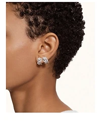 XS Plume De Paon White Gold Clip-On Earrings With Diamonds