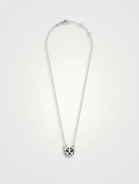 Fuzzy The Leopard Cat White Gold Pendant Necklace With Diamonds