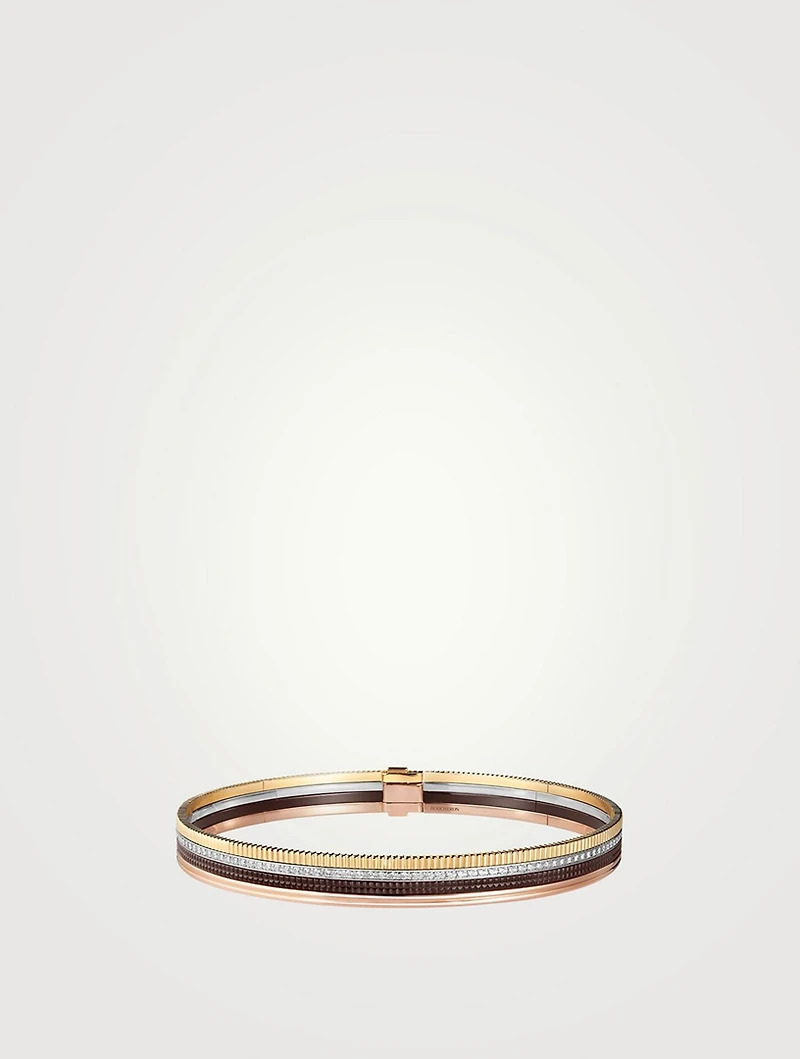 Small Quatre Classique Gold Choker Necklace With Diamonds
