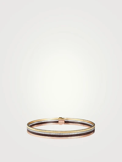 Small Quatre Classique Gold Choker Necklace With Diamonds
