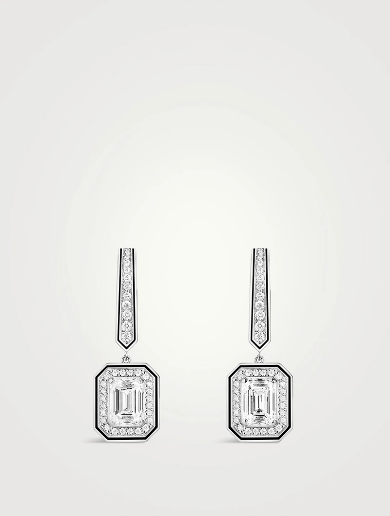 Vendôme Liseré White Gold Sleeper Earrings With Diamonds