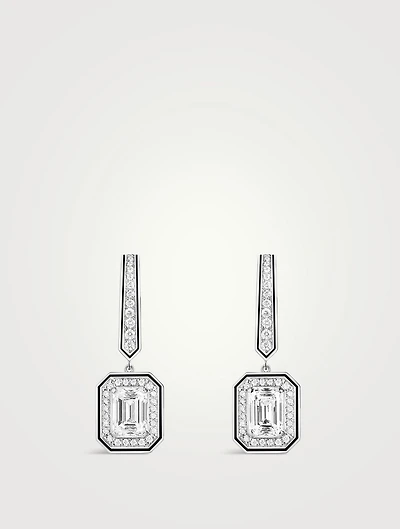 Vendôme Liseré White Gold Sleeper Earrings With Diamonds