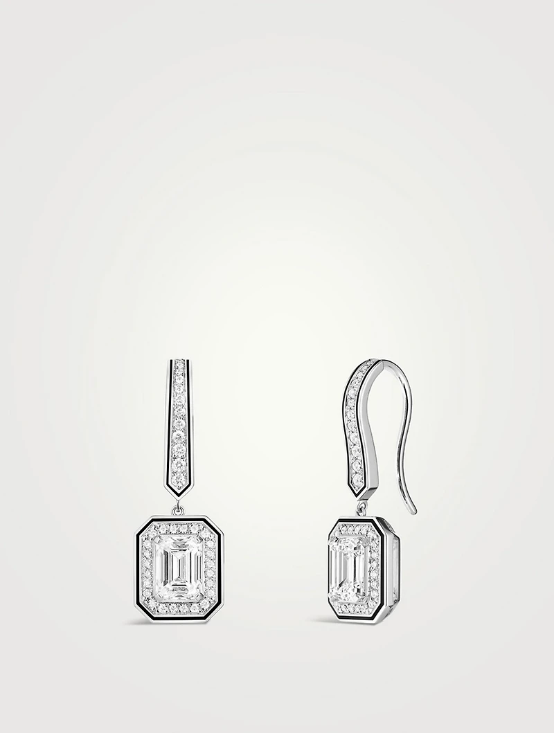 Vendôme Liseré White Gold Sleeper Earrings With Diamonds