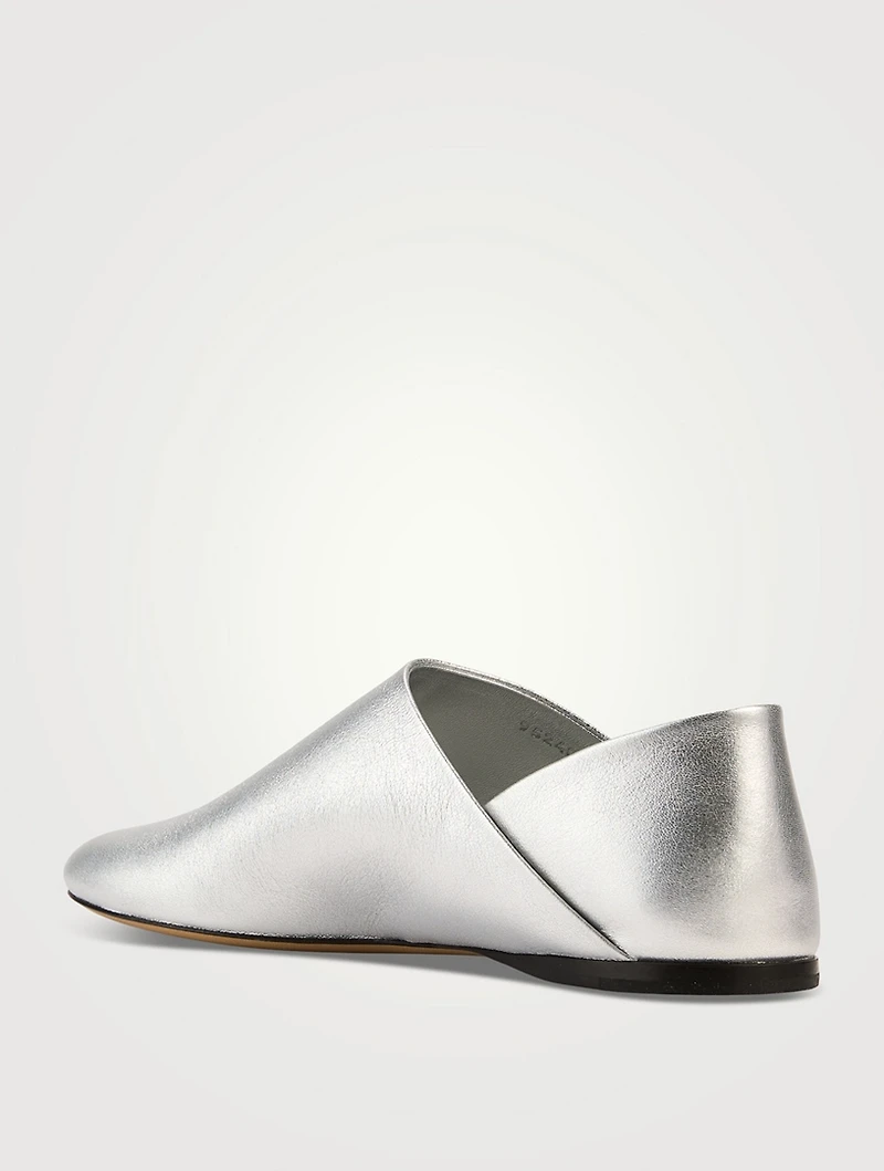 Toy Metallic Leather Slippers