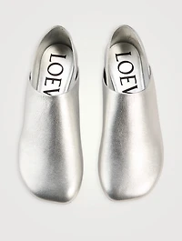 Toy Metallic Leather Slippers