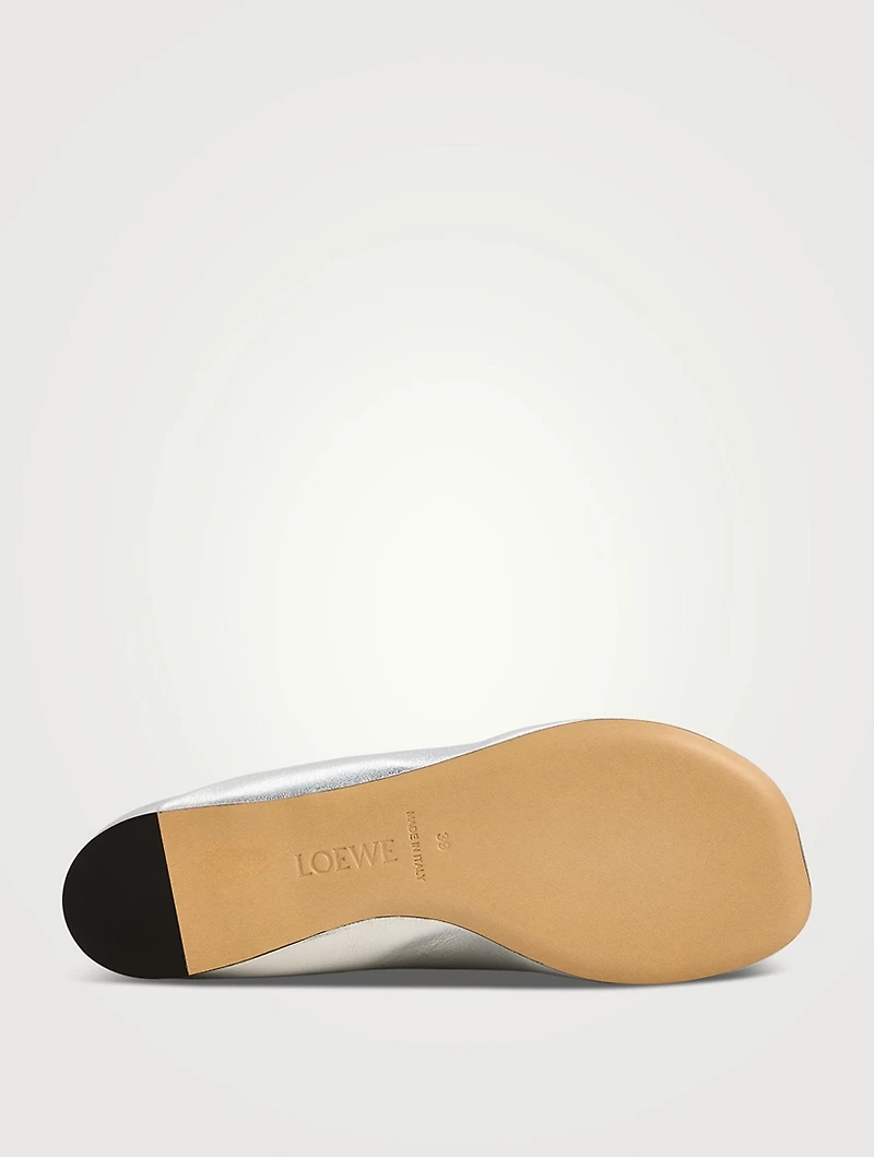 Toy Metallic Leather Slippers