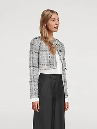 Raschel Cropped Tweed Jacket