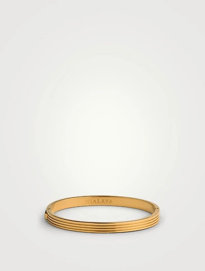 Gold Plated Stainless Steel Bangle Bracelet