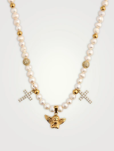 Angel Pearl Choker Necklace