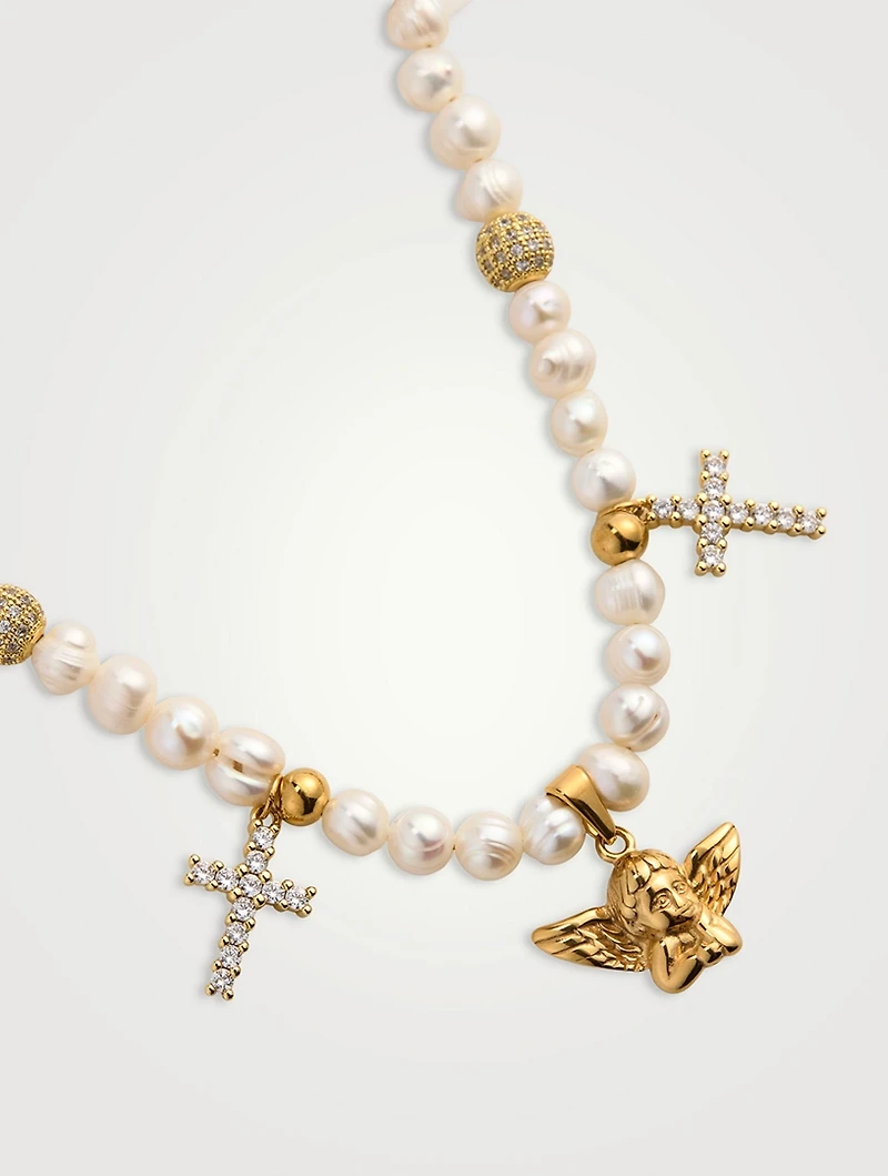 Angel Pearl Choker Necklace