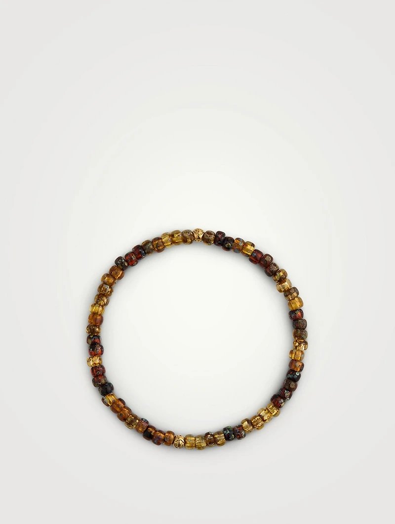 Amber Miyuki Beaded Bracelet