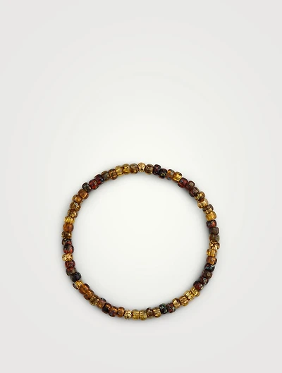 Amber Miyuki Beaded Bracelet