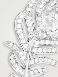 Plume De Paon White Gold Ring With Diamonds