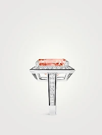 Vendôme Liseré White Gold Morganite Ring With Diamonds
