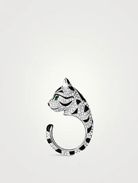 Fuzzy The Leopard White Gold Ring With Diamonds