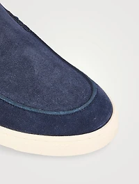 Chevron Suede Loafers