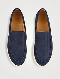 Chevron Suede Loafers