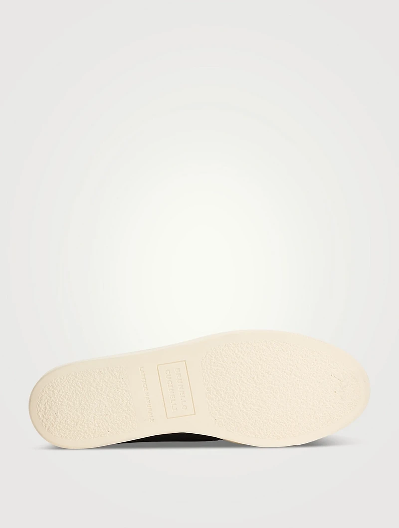 Chevron Suede Loafers