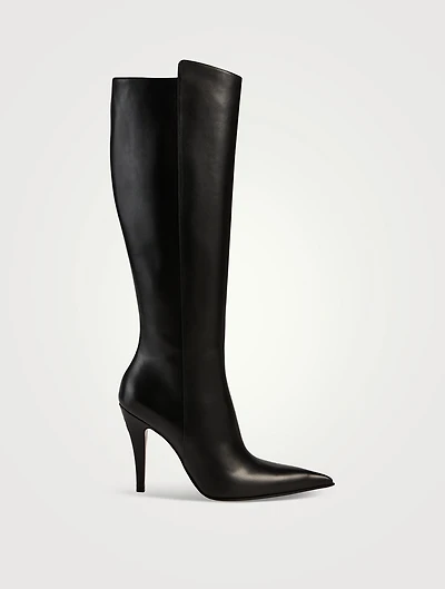 Birdee Leather Knee-High Boots