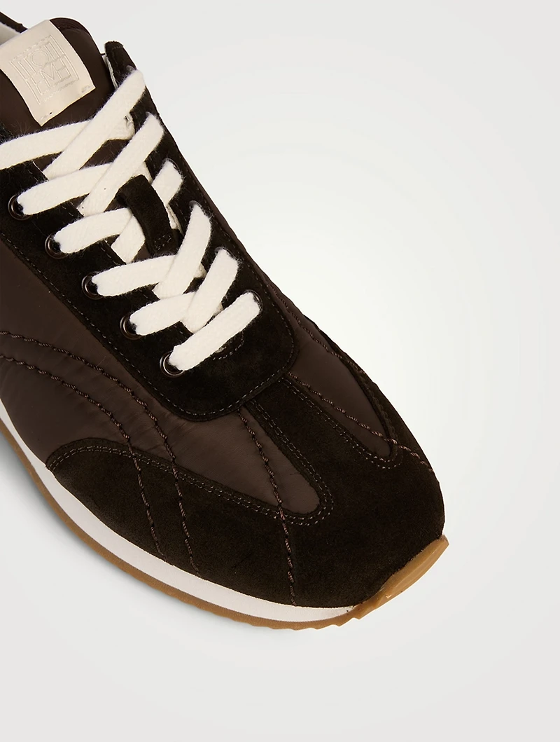 Sport Nylona And Suede Sneakers