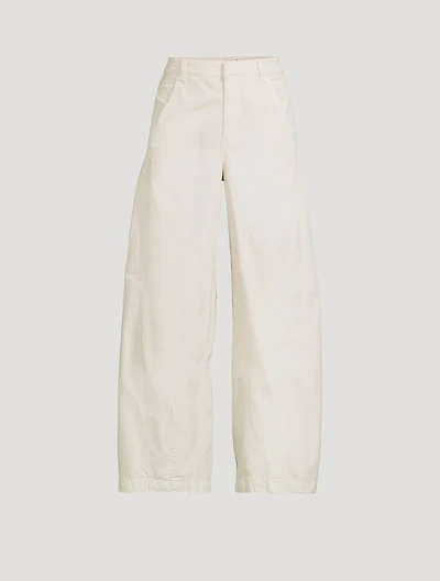 Rylee Wide-Leg Chino Trousers