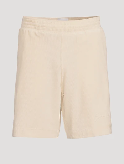 Velvet Ribbed Shorts