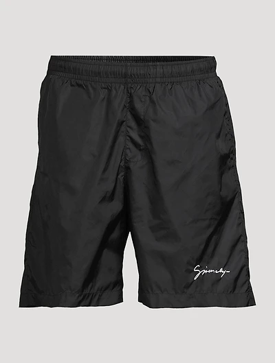 Logo Embroidered Swim Shorts