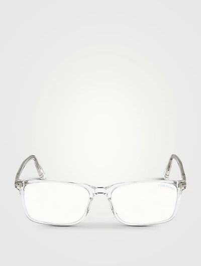 Rectangular Optical Glasses With Blue Block Lenses