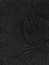 Orchid-Embroidered Guipure Midi Dress