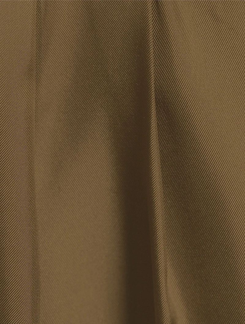 Crush Silk Wide-Leg Trousers