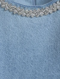Crush Embellished Denim Mini Dress
