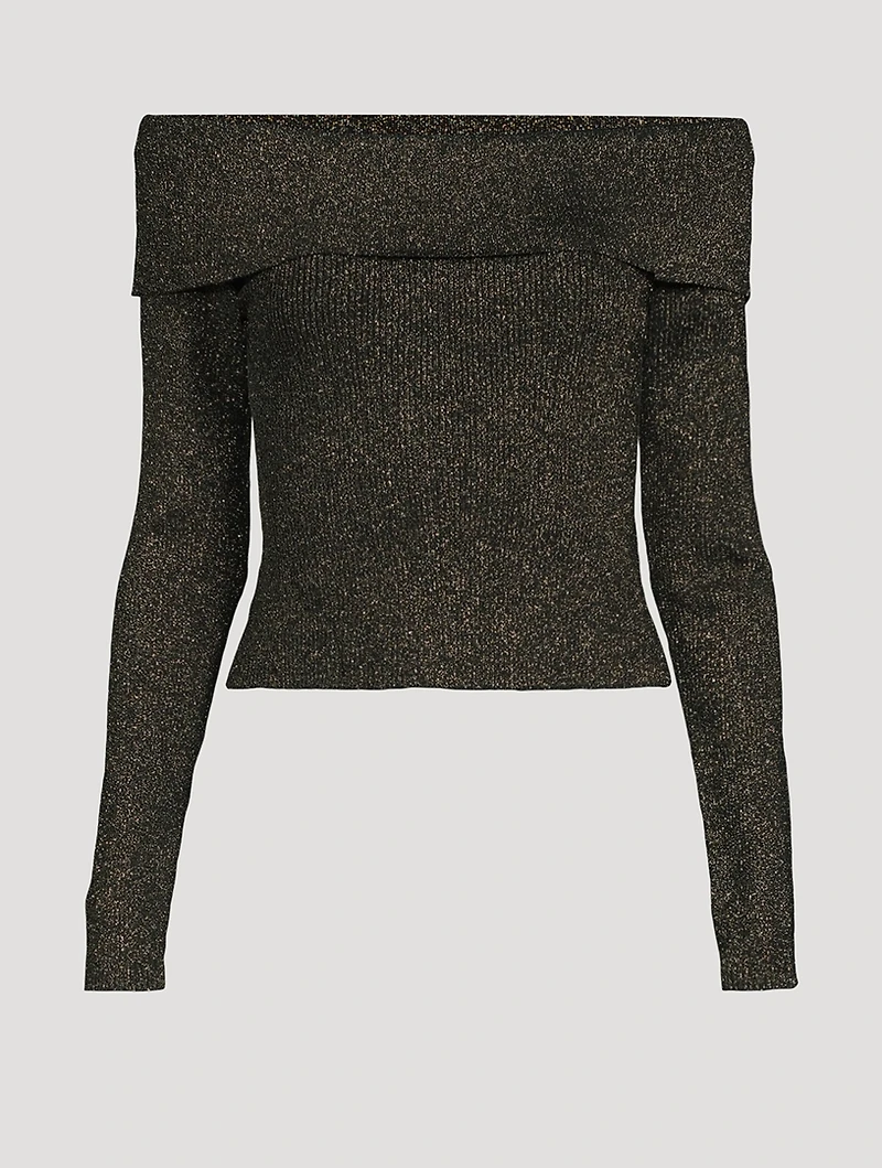 Crush Lurex Off-The-Shoulder Top
