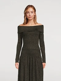 Crush Lurex Off-The-Shoulder Top