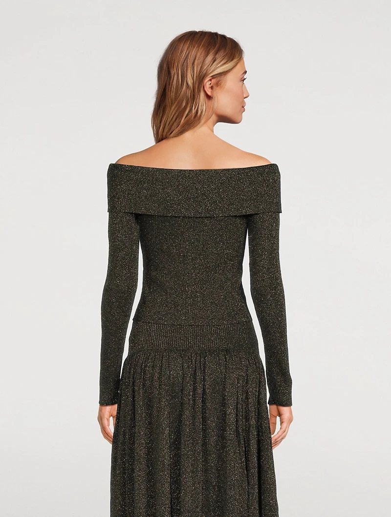Crush Lurex Off-The-Shoulder Top