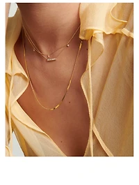 14K Gold Serpentine Chain Necklace