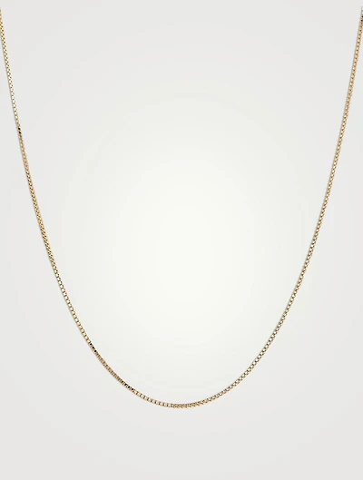 14K Gold Baby Box Chain Necklace