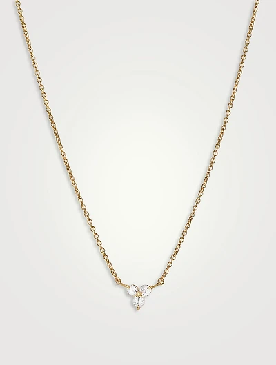 Lotus White Sapphire Necklace