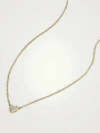 14K Gold Mini Heart Pavé Diamond Necklace