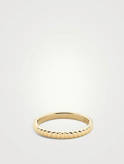 14K Gold Eternity Line Band Ring