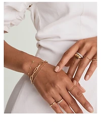 14K Gold Pavé Diamond Thin Dôme Ring