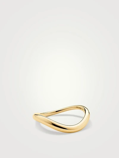 14K Gold Dôme Figure Slim Ring