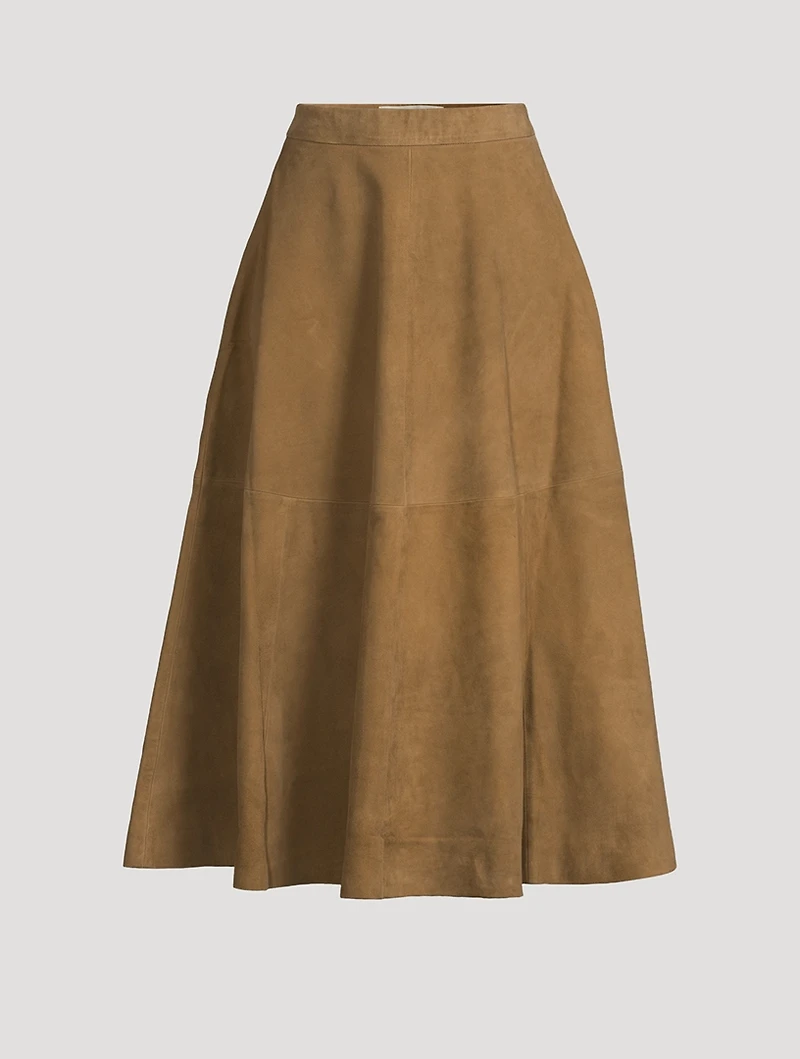 Suede Midi Skirt