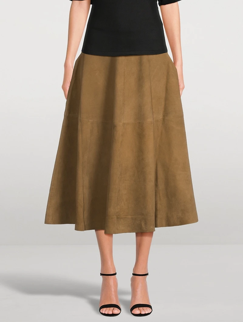 Suede Midi Skirt
