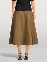 Suede Midi Skirt