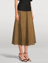Suede Midi Skirt