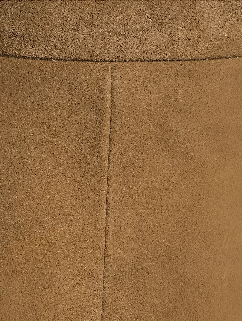 Suede Midi Skirt