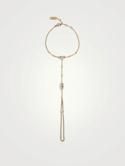 Move Uno 18K Gold Hand Bracelet With Diamonds