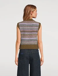 Stripe Jacquard Sweater Vest